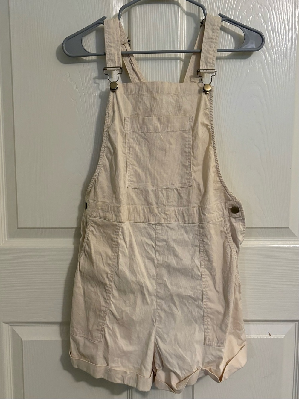 ASOS Cream Curdorey Short Overalls